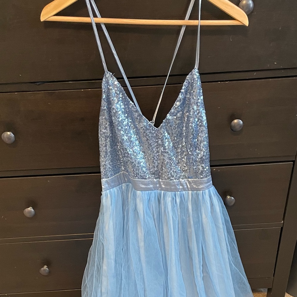 New with tags blue ball gown